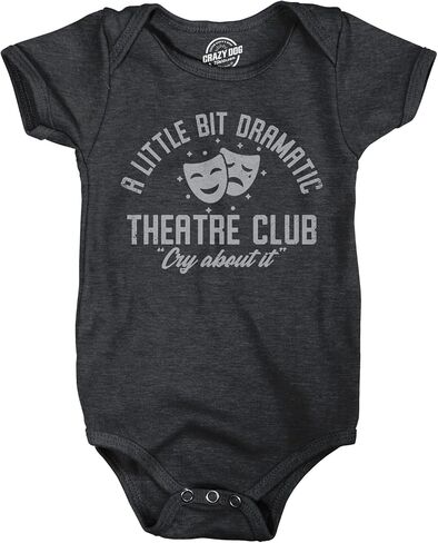Crazy Dog T-Shirts A Little Bit Dramatic Theatre Club Baby Bodysuit Funny Cute Emotional Crying Jumper for Infants in Saudi Arabia