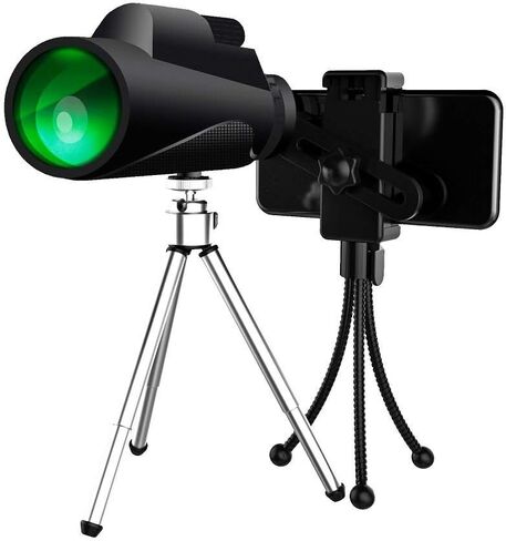 HD Digital Telescope Monocular Telescope Adults Telescope 12X50 HD Baka-4 Prism Green Film Portable Telescope Outdoor Bird Watching Black for Adult Bird Watching Outdoor Travel in Saudi Arabia