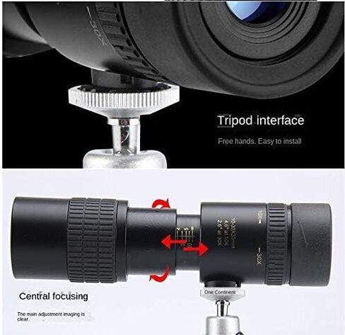 Monocular Telescope with Telescopic Tripod, 10-30 Zoom Mobile Phone Camera Mini Telescope, 40mm Magnifying Glass Caliber Zoom Telescope for Adult Bird Watching Outdoor Travel Sightseeing in Saudi Arabia