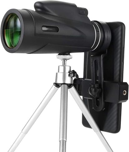 Monocular Telescope, 50x60 Monocular Telescope, HD High Power BAK4 Prism Lens Monocular Compact Life Waterproof Monocular with Smartphone Adapter and Tripod for Adult Bird Watching Outdoor in Saudi Arabia