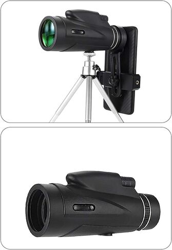 Monocular Telescope, 50x60 Monocular Telescope, HD High Power BAK4 Prism Lens Monocular Compact Life Waterproof Monocular with Smartphone Adapter and Tripod for Adult Bird Watching Outdoor in Saudi Arabia