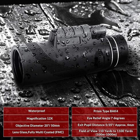 40x60 Monocular Telescope, Monocular for Mobile Phone Professional Handheld HD Outdoor Monocular for Hunting Hiking - in Saudi Arabia