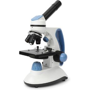 Monocular Microscope,Can Be Connected to Mobile Phone,Biological Compound Microscope,Take Photos and Videos,Up and Down LED Electric Light Source,for Students, Adults, Beginners in Saudi Arabia