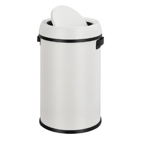 Garvee 17 Gallon/65 Liter Trash Can, Fingerprint-Proof Stainless Steel Open Top Garbage Can, Heavy Duty Commercial Round Trash Bin for Restaurant, Home, Office, Black in Kuwait