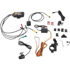 كاميرا داش كام للدراجة النارية 1080 بكسل بعدسة مزدوجة 120 درجة زاوية واسعة مع شاشة IPS 3 بوصة - اتصال واي فاي، تسجيل دائري، رؤية أمامية وخلفية لأمن الدراجة الرياضية in Kuwait