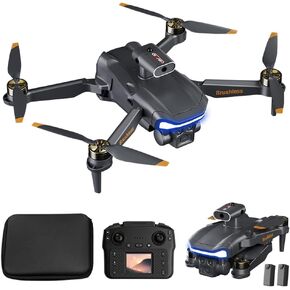 طائرة بدون طيار بمحرك بدون فرش مع كاميرا، طائرة بدون طيار FPV بدقة 8K عالية الدقة للبالغين، طائرة رباعية المروحية RC لتجنب العوائق مع تقلبات ثلاثية الأبعاد، تحديد موضع التدفق البصري، طيران نقطة الطريق، بطاريتين RC Quadcopter in Kuwait