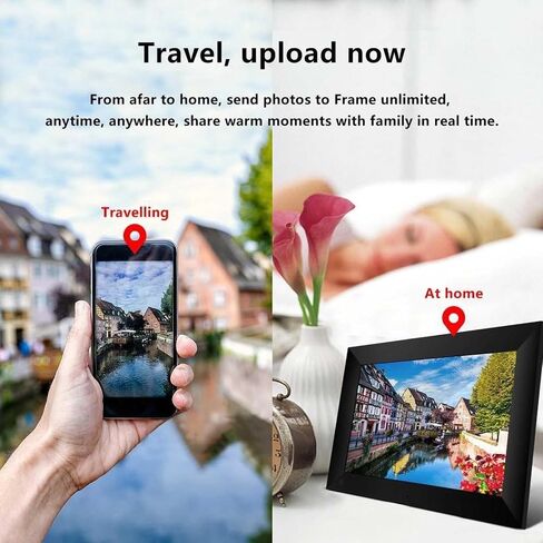 إطار صور رقمي مقاس 15.6 بوصة، شاشة عالية الدقة 1920x1080، مشغل موسيقى وفيديو، تقويم/منبه، مثالي للصور ومقاطع الفيديو، تخزين بطاقة SD، أسود in Saudi Arabia