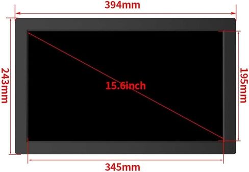 إطار صور رقمي مقاس 15.6 بوصة، شاشة عالية الدقة 1920x1080، مشغل موسيقى وفيديو، تقويم/منبه، مثالي للصور ومقاطع الفيديو، تخزين بطاقة SD، أسود in Saudi Arabia