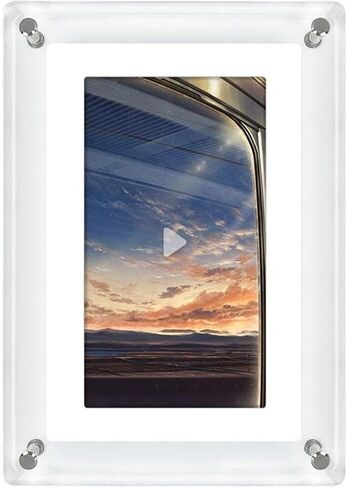 5/7 Inch 1080P Digital Photo Frame, Acrylic Video Player, Motion Smart Picture Frame, 4GB Memory, USB/SD Playback, HD Display, Home & Office Decor in Saudi Arabia