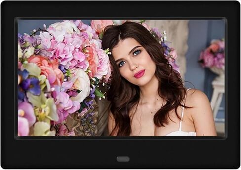 إطار صور رقمي مقاس 7 بوصة، شاشة LED مقاس 800 × 480، مشغل فيديو وMP3 بدقة 720 بكسل، تشغيل تلقائي، جهاز تحكم عن بعد، أسود in Saudi Arabia