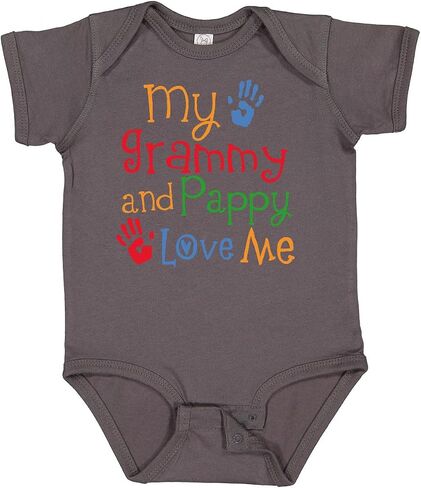 inktastic Grammy and Pappy Love Me Baby Bodysuit in Saudi Arabia