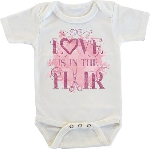 Witty and Bitty Love is in the Hair Onesie/Bodysuit Gift for Hair Stylist Cosmetologist Hair Dresser in Saudi Arabia