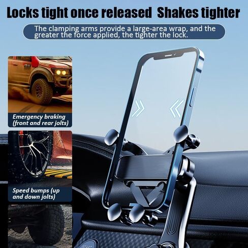 Phone Holders for Your Car for Jeep Commander (XK) Commander (Haoqing) Avenger, Air Vent Gravity Auto Lock One-Hand Operation Strong Grip Sleek 360° Adjustment Stable Hands-Free in Saudi Arabia
