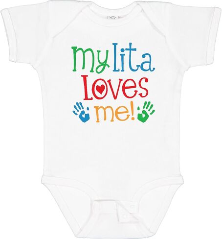 inktastic My Lita Loves Me Grandchild Baby Bodysuit in Saudi Arabia