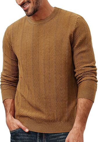 PJ PAUL JONES Mens Crewneck Sweaters Slim Fit Lightweight Knit Pullover Sweaters for Casual in Saudi Arabia