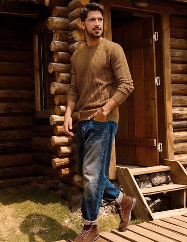 PJ PAUL JONES Mens Crewneck Sweaters Slim Fit Lightweight Knit Pullover Sweaters for Casual in Saudi Arabia