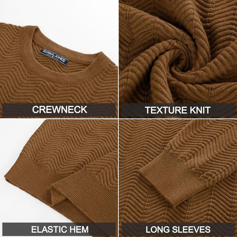 PJ PAUL JONES Mens Crewneck Sweaters Slim Fit Lightweight Knit Pullover Sweaters for Casual in Saudi Arabia