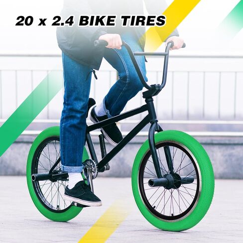 ZUKKA 20 x 2.4 Bike Tire 2 Pack 20 inch x 2.4 BMX Bike Tire Folding Replacement Tire for MTB Mountain Bike, BMX Bicycle Commuter Bike in Saudi Arabia