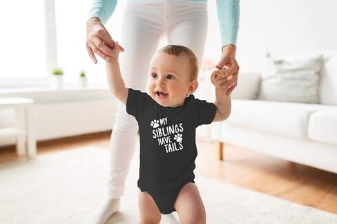My Siblings Have Tails - بدلة أطفال مرحة من أساسيات الأطفال - ملابس للأولاد حديثي الولادة وملابس للفتيات حديثي الولادة in Saudi Arabia