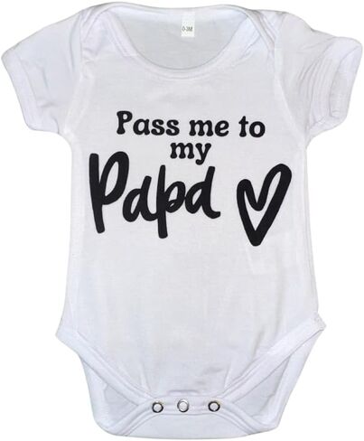 Generic Pass me to My Gigi - Papa, Baby Bodysuit,White in Kuwait