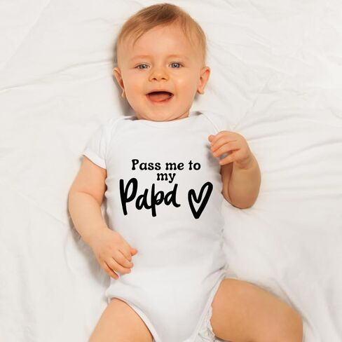 Generic Pass me to My Gigi - Papa, Baby Bodysuit,White in Kuwait