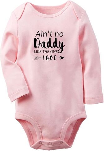 iDzn Ain't No Daddy Like The One I Got Funny Rompers Newborn Baby Bodysuits Infant Jumpsuits Outfits Long Sleeves Clothes in Saudi Arabia