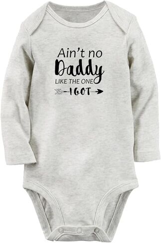 iDzn Ain't No Daddy Like The One I Got Funny Rompers Newborn Baby Bodysuits Infant Jumpsuits Outfits Long Sleeves Clothes in Saudi Arabia