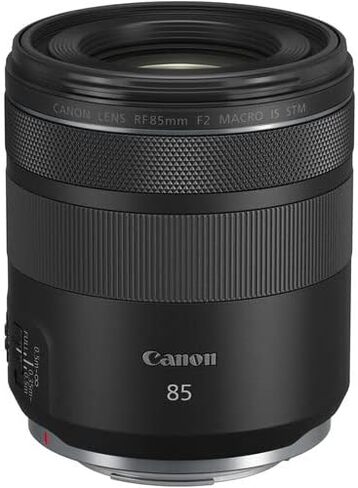 Canon RF 85mm f/2 Macro is STM Lens | Compact Medium-Telephoto Prime with Image Stabilization & STM Autofocus | for Portraits & Low-Light Photography (4234C002) + Adapter EF-EOS R + Bag + 64GB Card in Saudi Arabia