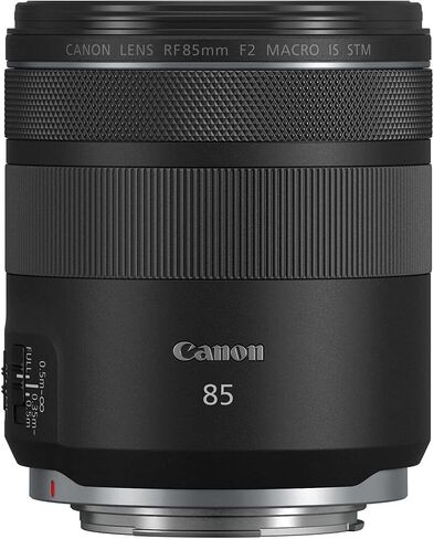 Canon RF 85mm f/2 Macro is STM Lens | Compact Medium-Telephoto Prime with Image Stabilization & STM Autofocus | for Portraits & Low-Light Photography (4234C002) + Adapter EF-EOS R + Bag + 64GB Card in Saudi Arabia