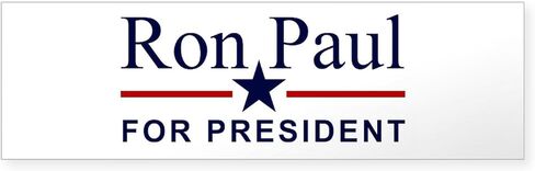 CafePress Ron Paul for President 10"x3" Rectangle Vinyl Bumper Sticker Car Decal in Saudi Arabia