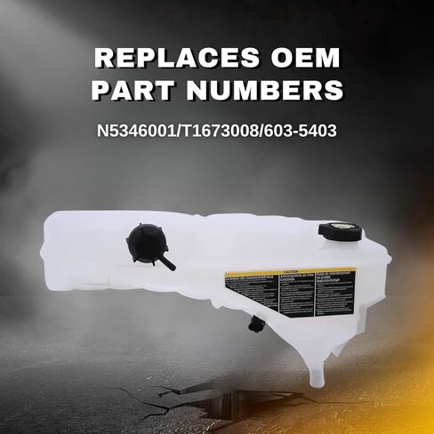 TORQUE Coolant Tank Reservoir w/Cap & Sensor Compatible with 2008-2017 Kenworth and Peterbilt Trucks T660 T800 W900 T880 335 337 365 386 389 Replaces 603-5403, 6035403, N5346001 (TR599-KCT) in Saudi Arabia