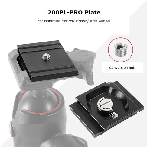 طقم أطباق 200PL-PRO مناسب لـ Manfrotto MH494/ MH496/ Arca Gimbal in Saudi Arabia