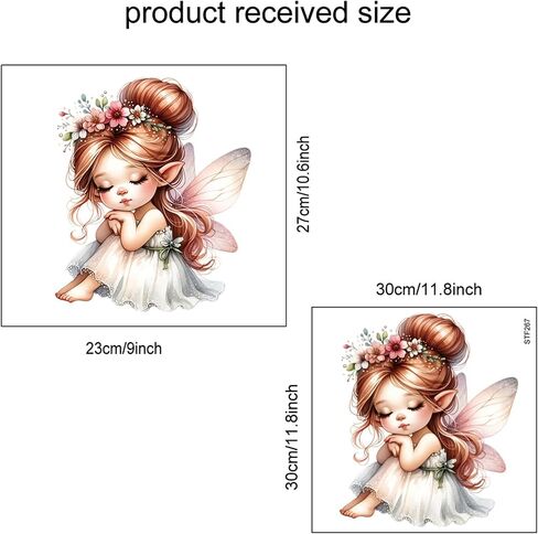 Butterfly Girl Wall Stickers Flower Fairy Wall Decal Cute Baby Room Decor for Kids Bedroom Playroom Pink Bedroom in Kuwait
