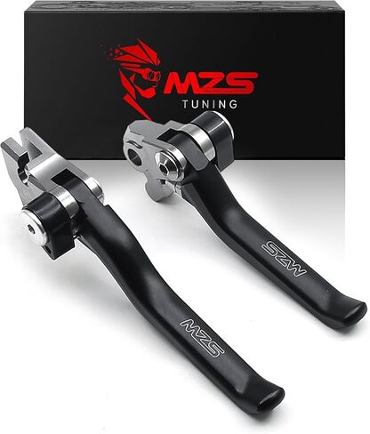 MZS Dirt Bike Clutch Brake Levers Compatible with KLX300 KLX300SM 2021-2024 / KLX230 KLX230R KLX230S KLX230SM 2020-2024 / KLX250 2008-2020, Pivot Adjustable Motorcycle Lever CNC Accessories Black in Saudi Arabia