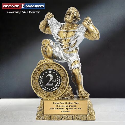 Monster Trophy ، كبير - 9.5 بوصة - جائزة Beast Beast محفورة مع إدراج المركز الأول أو الثاني أو الثالث - تخصيص الآن in Saudi Arabia