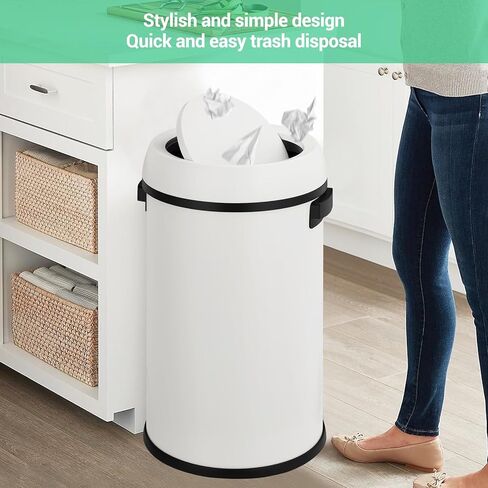 Garvee 17 Gallon/65 Liter Trash Can ، علبة القمامة المقاومة للبصمات المصنوعة من الفولاذ المقاوم للبصمات. in Kuwait