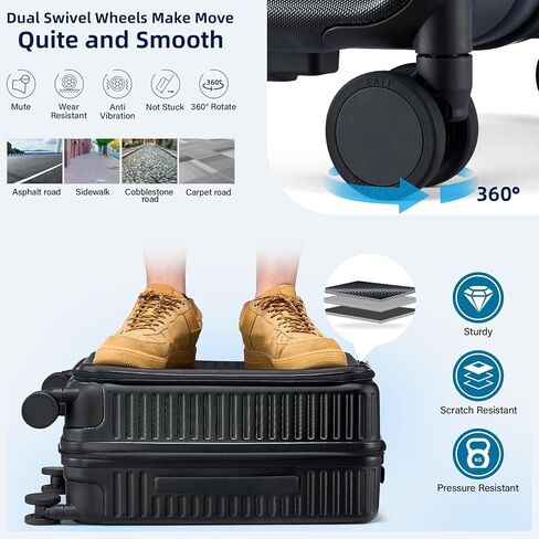 Hard Shell Expandable Luggage Sets 2 Piece with Spinner Wheels Cup Holder, Top Opening Lightweight Luggage Rolling Suitcase with Lock, Carry On And Checked Luggage Set 2 Piece (White, 20/28) in Kuwait