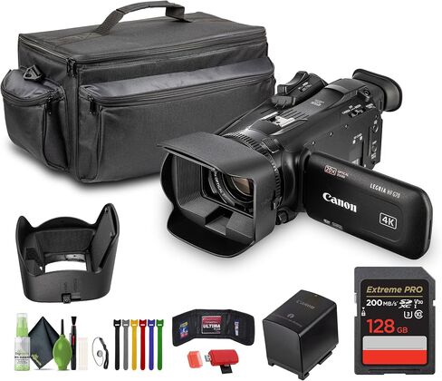 Canon LEGRIA HF G70 PAL UHD 4K Camcorder Bundle with 128GB Memory Card + Carrying Case + Cleaning kit + More in Saudi Arabia