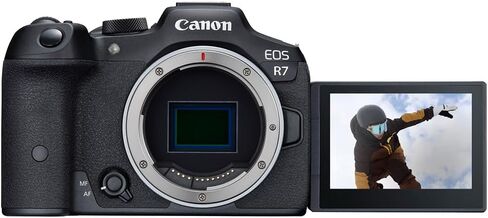 كاميرا Canon EOS R7 بدون مرآة APS-C مع مستشعر فيديو 4K بدقة 32.5 ميجابكسل CMOS، حزمة 5137C002 مع بطاقة ذاكرة Lexar Premium 64 جيجابايت SDXC، وحقيبة كاميرا Deco Essentials ومجموعة Corel Photo Video Suite in Kuwait