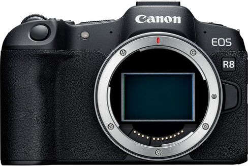 هيكل كاميرا Canon EOS R8 كامل الإطار غير مزود بمرآة، حزمة 5803C002 فقط مع بطاقة ذاكرة Lexar Premium SDXC بسعة 64 جيجابايت، وحقيبة كاميرا Deco Essentials ومجموعة Corel Photo Video Suite PaintShop Pro مع VideoStudio SE in Kuwait