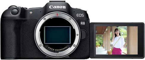 كاميرا Canon EOS R8 كاملة الإطار بدون مرآة + RF 24-50 مم F4.5-6.3 هي حزمة عدسة STM 5803C012 مع بطاقة ذاكرة Lexar Premium 64 جيجابايت SDXC وحقيبة كاميرا Deco Essentials ومجموعة Corel Photo Video in Saudi Arabia