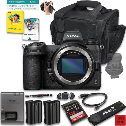 Nikon Z6 II Mirrorless Camera (Body Only) + 128 GB Memory + Extra Battery + Extra Charger + Camera Case + HDMI Cable + More (18pc Bundle) (Renewed) in Saudi Arabia