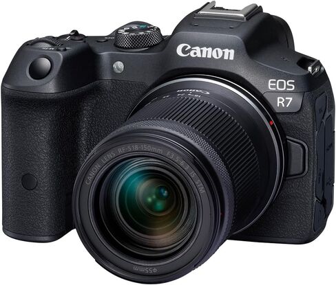 كاميرا Canon EOS R7 بدون مرآة APS-C مع RF-S 18-150MM F3.5-6.3 هي حزمة STM Lens 5137C009 مع بطاقة ذاكرة Lexar Premium 64GB SDXC وحقيبة كاميرا Deco Essentials ومجموعة Corel Photo Video in Kuwait