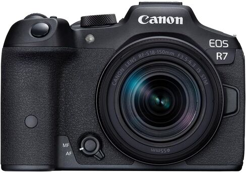 كاميرا Canon EOS R7 بدون مرآة APS-C مع RF-S 18-150MM F3.5-6.3 هي حزمة STM Lens 5137C009 مع بطاقة ذاكرة Lexar Premium 64GB SDXC وحقيبة كاميرا Deco Essentials ومجموعة Corel Photo Video in Kuwait