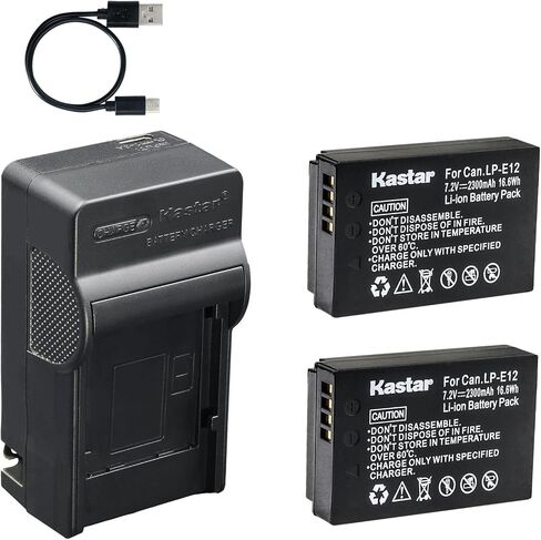 Kastar 1-Pack Battery and AC & USB-C Charger, Compatible with Canon LP-E12, LC-E12, LC-E12E, EOS M, M2, M10, M50, M50 Mark II, M100, M200, 100D, Rebel SL1, PowerShot SX70 HS Cameras in Saudi Arabia