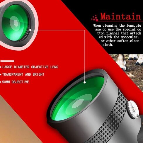 Monocular 40X60 Zoom Monocular, Clear and Weak Pocket Telescope with Bracket for Camping,Monocular Telescope - in Saudi Arabia