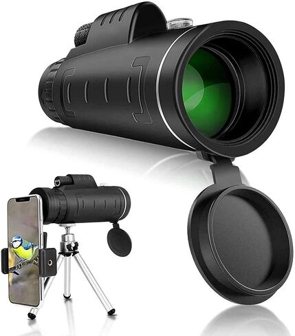 40X60 High Power HD Monocular with Smartphone Holder & Tripod Waterproof Monocular with for Bird Watching Camping Hiking Match,Monocular Telescope - in Saudi Arabia
