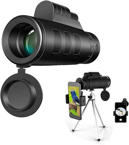 Monocular Telescope 80X100 HD High Power Bak4 Prism Waterproof Portable for Bird Watching Camping Concert Travelling - in Saudi Arabia