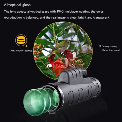 Telescope 4K 10 300X40Mm Super Telephoto Zoom Monocular Telescope Portable New,with Smartphone Holder & Tripod, Zoom Telescope Waterproof for Birdwatching Monocular High Power 1 in Saudi Arabia