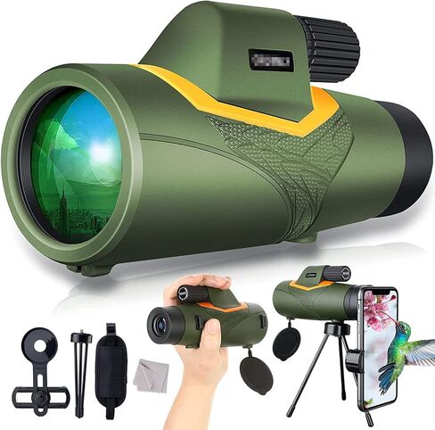 Monocular Telescope, 12x50 High Power HD Monocular for Bird Watching Adults with Smartphone Holder BAK4 Prism for Wildlife Hunting Camping Travelling - in Saudi Arabia